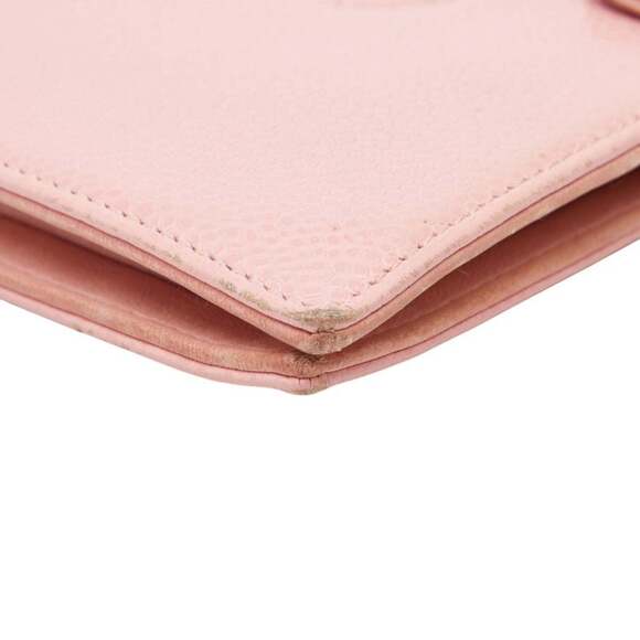 CHANEL Authentic Pink Caviar Leather Logo Wallet - Picture 7 of 13